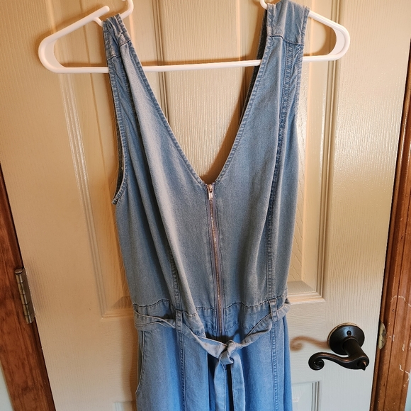 Laundry by Shelli Segal denim jumper zip up sz 8 - Picture 2 of 10